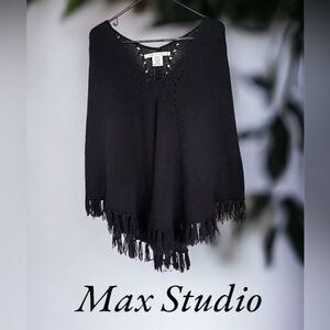 Max Studio l Jackets & Coats l Black Shawl l Medium thickness l OS l Vintage